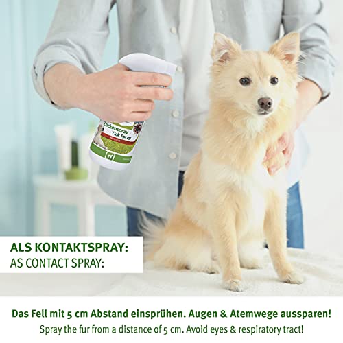 AniForte Spray contra garrapatas para perros 250ml - Protección contra garrapatas, pulgas, ácaros y parásitos, spray anti garrapatas, repelente de garrapatas, spray para insectos
