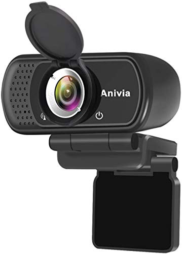 Anivia Cámara Web Full HD 1080p con Micrófono de Mano W5 Desktop Mini Cámara USB Portátil Plug and Play Micrófono Incorporado Flexible para Videollamadas