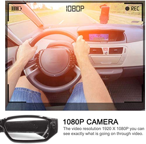 Anviker Full HD 1080p Mini cámara espía cámara Oculta,Gafas de vigilancia portátiles con 5Mega Pixeles-Eyewear Grabadora de vídeo videocámara DV grabadora de Voz+16GB Tarjeta de Memoria.