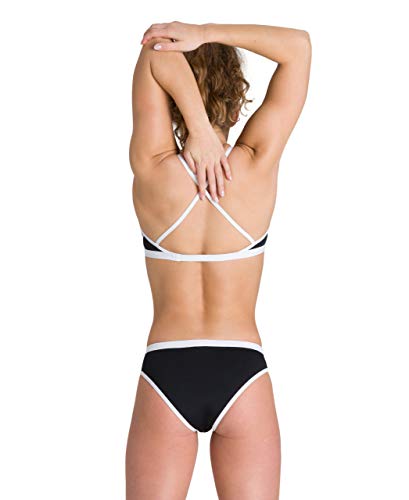 ARENA W Team Stripe Two Pieces Bikini Set, Womens, Black/White, 36