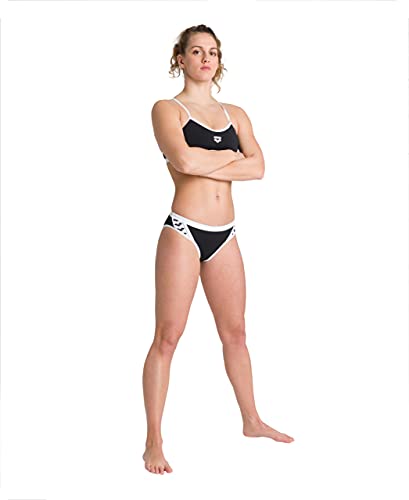 ARENA W Team Stripe Two Pieces Bikini Set, Womens, Black/White, 36