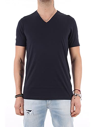 Armani Exchange Pima Cotton V-Neck Camiseta, Azul (Navy 1510), X-Large para Hombre