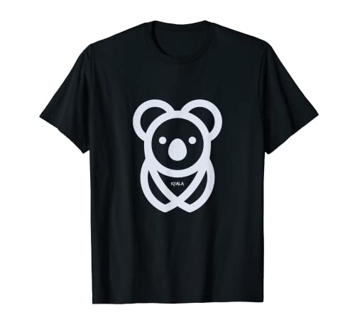 Arte de la plantilla minimalista de la silueta de Koala Camiseta