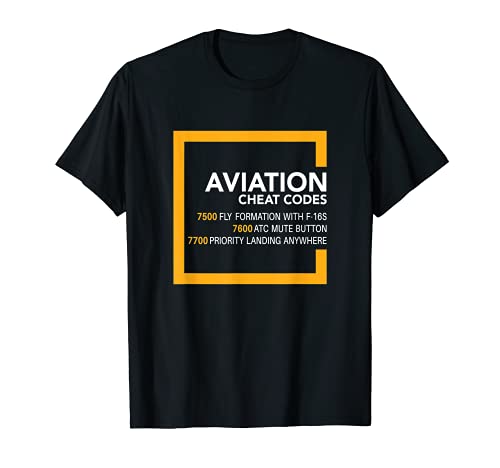 ATC Piloto Operador Regalos Aviación Códigos de Trucos Avión Radio Camiseta