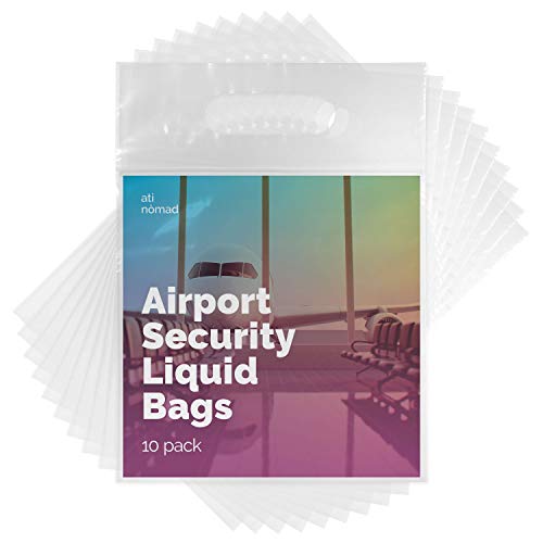 Ati Nomad - Bolsas de aseo para equipaje de mano (apta para la seguridad en el aeropuerto) (10 unidades)