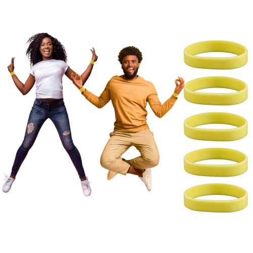 Aura Design Pulsera de silicona para mujer, hombre y niños (mujer, amarillo)
