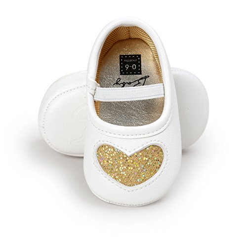 Auro Mesa - Zapatos Primeros Pasos de Poliuretano para niña, Color Amarillo, Talla L