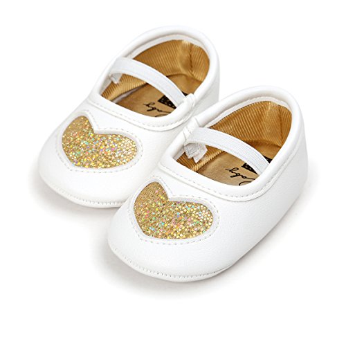 Auro Mesa - Zapatos Primeros Pasos de Poliuretano para niña, Color Amarillo, Talla L
