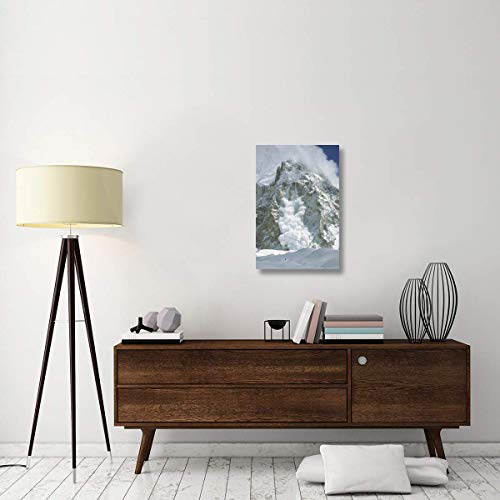 Avalanche cayendo de Gasherbrum, Baltoro Glacier, Karakoram, Pakistán-Lienzo Art 50,8 x 76,2 cm