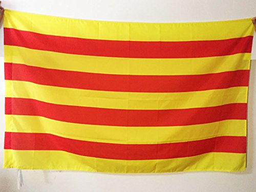 AZ FLAG Bandera de Pirineos ORIENTALES 150x90cm para Palo - Bandera Departamento DE Pirineos ORIENTALES - Francia 90 x 150 cm