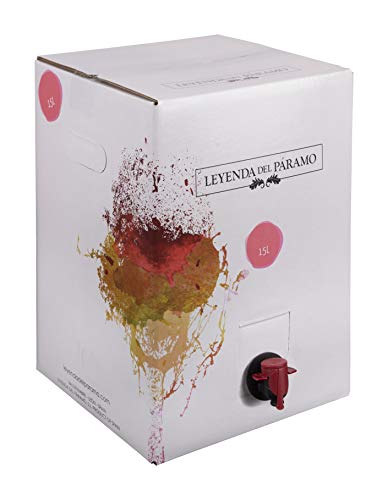 Bag in Box 15L Vino Blanco Recomendado - Leyenda del Páramo - (Equivalente a 20 Botellas de 750 ml) - Caja de vino Blanco - Con grifo para servirlo cómodamente.