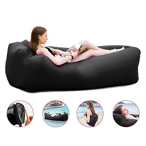 BANGSUN Tumbona inflable impermeable sofá hamaca de aire con reposacabezas anfibio