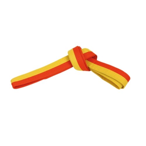 BeMartial Beginner - Cinturón Unisex – Adulto, Amarillo/Naranja, 1/220 cm