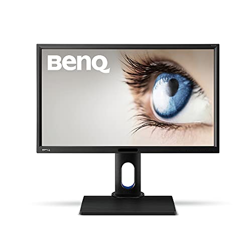 BenQ BL2420PT - Monitor para Diseñadores de 23.8" (2K QHD, 2560x1440, 100% sRGB, Rec. 709, IPS, modo CAD, Low Blue Light , Flicker-free, Altura y Rotación Ajustable), Color Negro