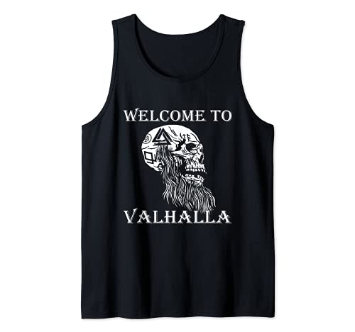 Bienvenido a Valhalla Odin Thor Runes Ragna Vikings Camiseta sin Mangas