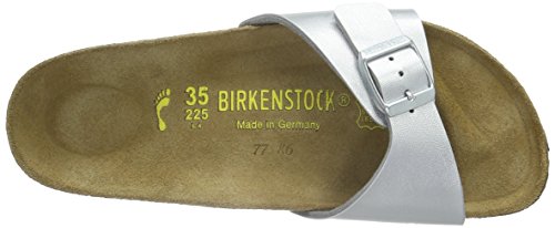 Birkenstock MADRID Birko-Flor Mules Mujer, Plata (Silber), 41 (estrecho)