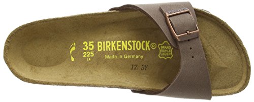 Birkenstock Madrid - Zuecos de birko flor unisex, color marrón, talla 36 (estrecho)