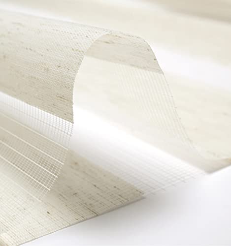 Blindecor LIRA - Estor enrollable de doble capa Noche y Día, Beige (Lino), 160 x 180 cm, ancho x largo
