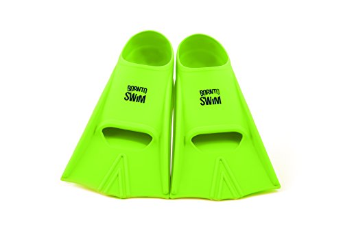 Bormioli nto Swim Niños Junior silicona aletas para natación Cómodo aletas cortas para natación aletas de entrenamiento, infantil, verde, 30-32 EU