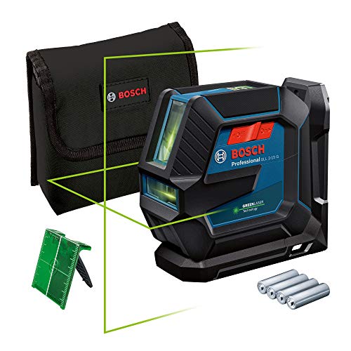 Bosch Professional Nivel Láser de interior GLL 2-15 G (láser verde, soporte LB 10, alcance visible: hasta 15 m, 4x pilas AA, en caja)