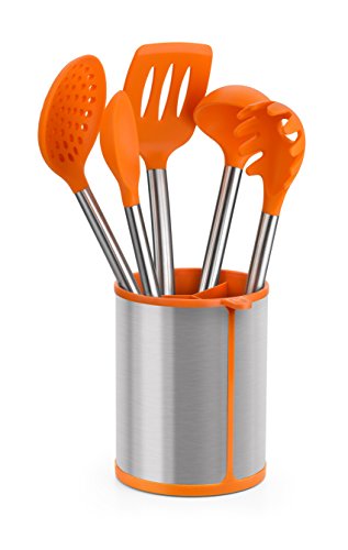 BRA Efficient Batidora de Cocina, Acero INOX, Nailon y Silicona, Naranja, 31 cm