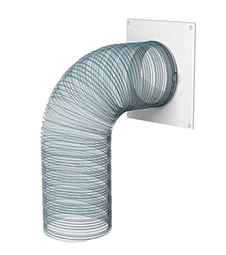 Brida de conector de conducto de pulgada, brida de tubo recto de plástico para sistema de ventilación de refrigeración por calefacción (125 mm)
