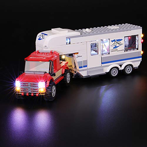 BRIKSMAX Kit de Iluminación Led para Lego City Vehicles Camioneta y Caravana-Compatible con Ladrillos de Construcción Lego Modelo 60182, Juego de Legos no Incluido