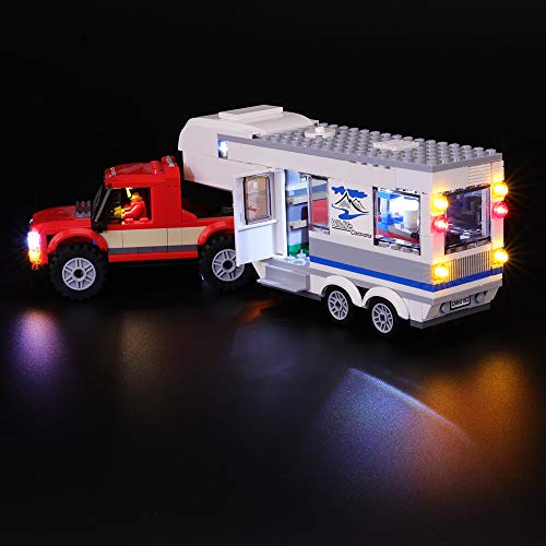 BRIKSMAX Kit de Iluminación Led para Lego City Vehicles Camioneta y Caravana-Compatible con Ladrillos de Construcción Lego Modelo 60182, Juego de Legos no Incluido
