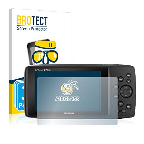 BROTECT Protector Pantalla Cristal Compatible con Garmin GPSMAP 276Cx Protector Pantalla Vidrio (3 Unidades) - Dureza Extrema, Anti-Huellas, AirGlass