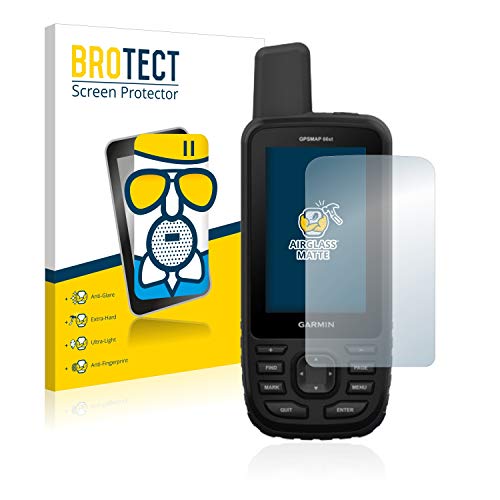 BROTECT Protector Pantalla Cristal Mate Compatible con Garmin GPSMAP 66st Protector Pantalla Anti-Reflejos Vidrio, AirGlass