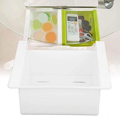 Cajón organizador de nevera, organizador de caja de almacenamiento para soporte de estante de nevera para huevos, frutas, verduras, bebidas(blanco)