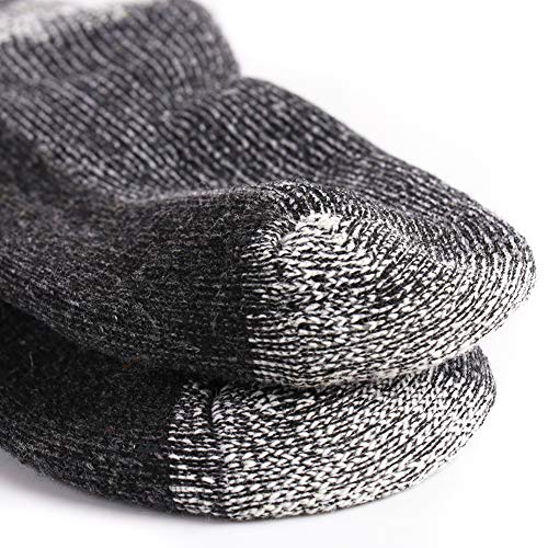 Calcetines térmicos de lana merino para hombre, suaves, cálidos y difusos, acolchados pesados, para senderismo - Multi color - Medium