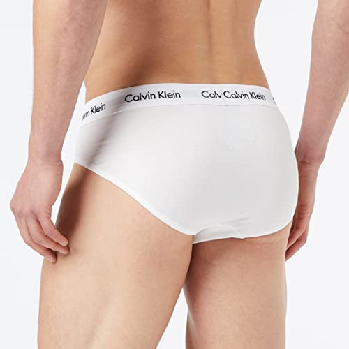 Calvin Klein 3 Pack Briefs-Cotton Stretch Slips, Blanco (White/White), M (Pack de 3) para Hombre