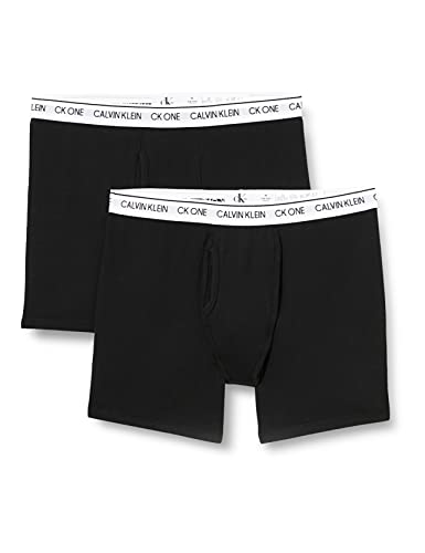 Calvin Klein Boxer Brief 2Pk, Bóxer para Hombre, Negro (Black W/White Wb), XL