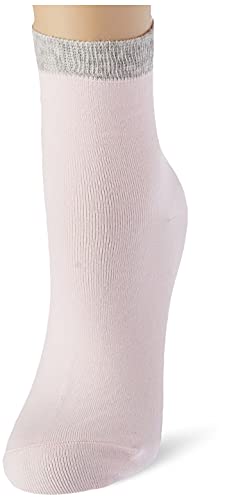 Calvin Klein Crystal Logo Women's Short Socks 1 Pack Calcetines Corto, Rosa, Talla única para Mujer
