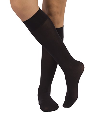 CALZITALY 4 Pares De Medias Tupidas Hasta La Rodilla | 40 Den | Negro | Calcetería Italiana (Talla Unica, Negro)