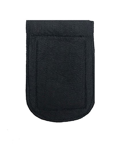 CAREOR 2 Pack para hombre con bolsillo y portatarjetas, microfibra negra con cierre elástico Chaquetas Pañuelo bolsillo cuadrado titular