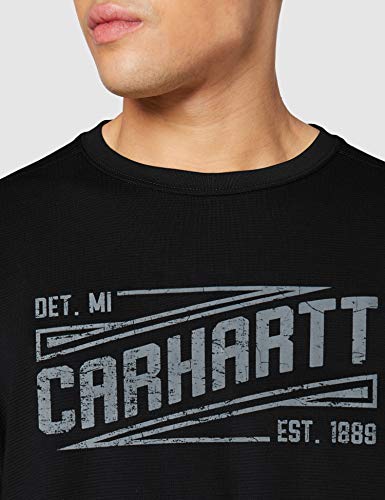 Carhartt Tilden Graphic Long-Sleeve Crew Camiseta, negro, S para Hombre