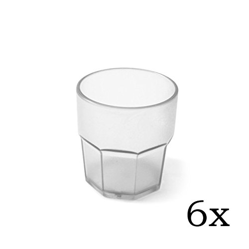 Cartaffini Agile Juego 6 Vasos irrompibles, Blanco, 8 cm, 6 Unidad