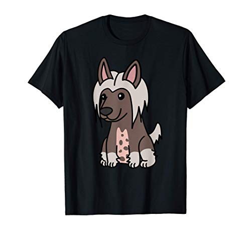 Cartoon Crestado Chino Perro Camiseta