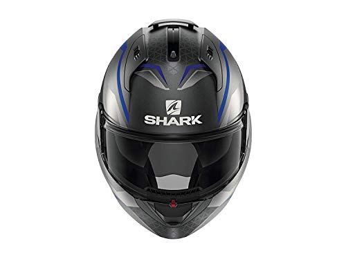 Casco de moto Shark EVO ES YARI Mat ABS, Gris/Azul, XS