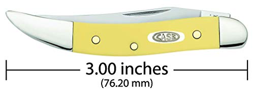 CASE XX Smooth Yellow Delrin Toothpick Stainless Pocket Knife Knives Navaja