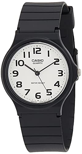 CASIO 2729 MQ-24-7B - Reloj Caballero Cuarzo Correa Caucho Negro dial Blanco