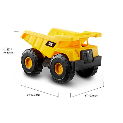 Caterpillar Dump Truck, Wheel Loader, & Excavator Camiones Mini Crew 3 Pack Volquete, Cargadora de Ruedas y Excavadora, Color Amarillo, 17.8 x 10.2 x 10.2 centímetros (Funrise International 82284)