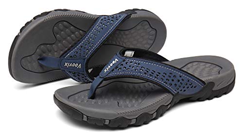 Chanclas Hombre Verano Zapatillas Flip Flops Sandal Zapatos de Playa y Piscina Gris azul41