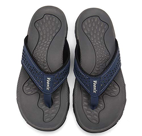 Chanclas Hombre Verano Zapatillas Flip Flops Sandal Zapatos de Playa y Piscina Gris azul41