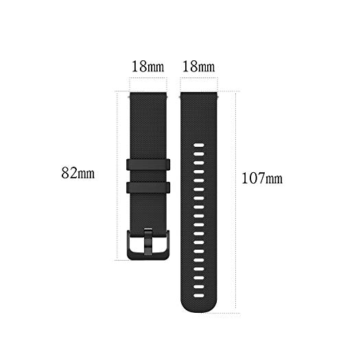 Chofit Correas compatibles con Garmin Venu 2S Correa de silicona suave para brazo, bandas repuesto grano 18 mm para Venu 2S 40 mm reloj inteligente (no apto para Venu 2/Venu/Venu Sq) (6 colores)