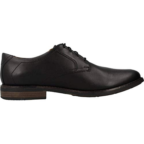 Clarks Becken Lace, Zapatos de Cordones Brogue Hombre, Negro (Black Leather), 43 EU
