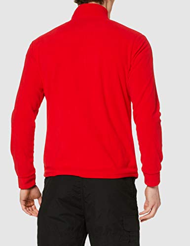 CMP Camiseta de forro polar multifunción para joven, hombre, Fleeceshirt Funktions Rolli, rojo, S