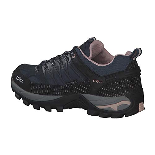 CMP Rigel Low Wmn - Zapatos de senderismo para mujer, azul y negro, 37 EU
